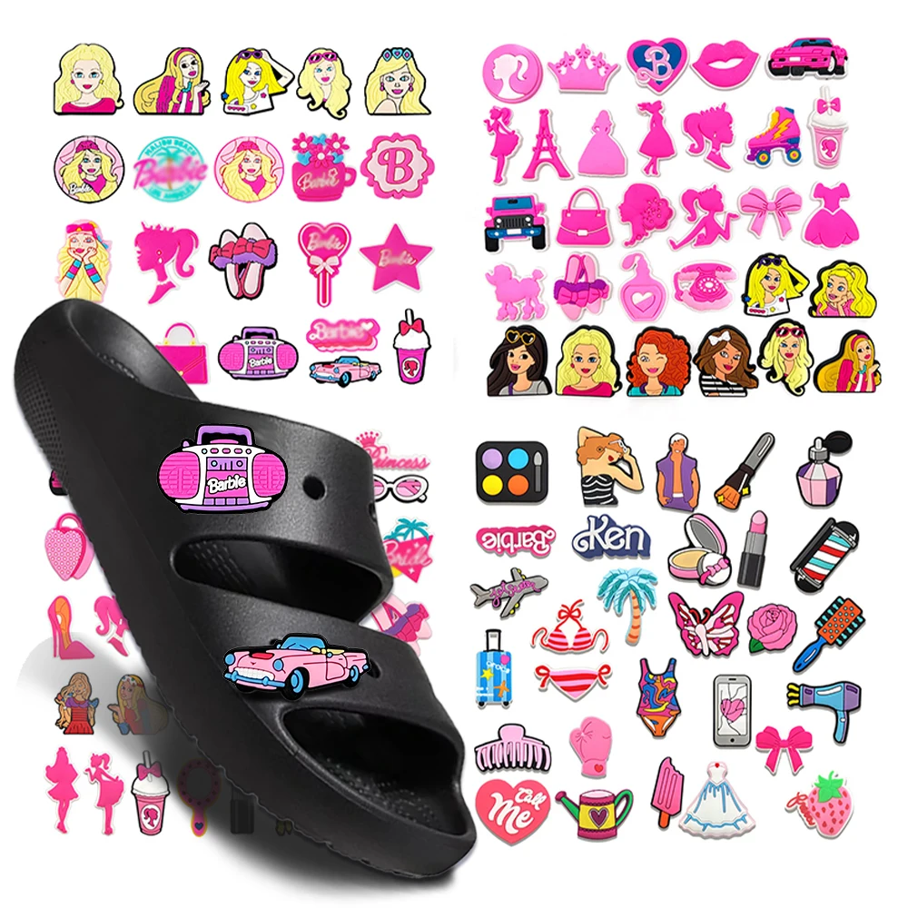 

Multiple MINISO Barbie Dream MansionShoe Charms Garden Shoe Accessories Buckle Fit Clogs Decaration Sandals Decorate Xmas Gift