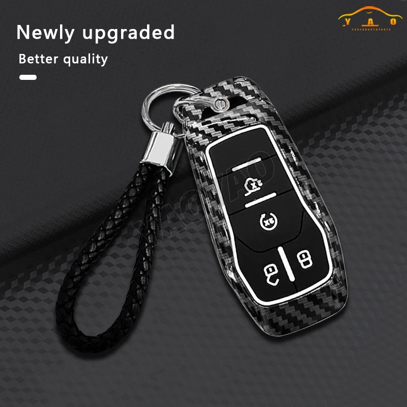 

ABS Carbon fiber Remote Car Key Case For Ford Fusion Mondeo Mustang F-150 Explorer Edge 2015 2016 2017 2018