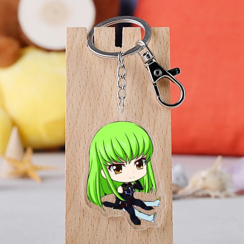 6CM Anime Code Geass Acrylic Keychain Model Lelouch Lamperouge Characters Ornament Accessories Goods Collection Gifts