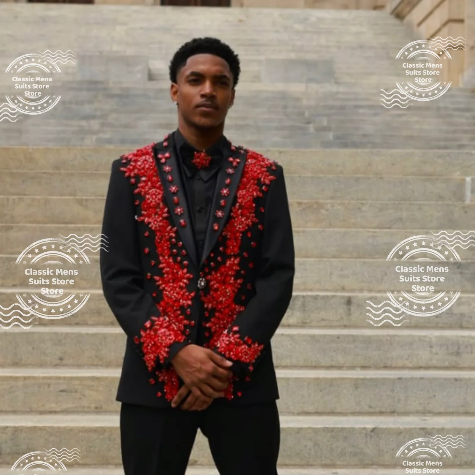 

Мужские костюмы с индивидуальным дизайном и стразами, комплекты из 2 предметов, модные блейзеры для вечеринок, смокинги для женихов на день рождения, облегающие костюмы с пайетками для мужчин