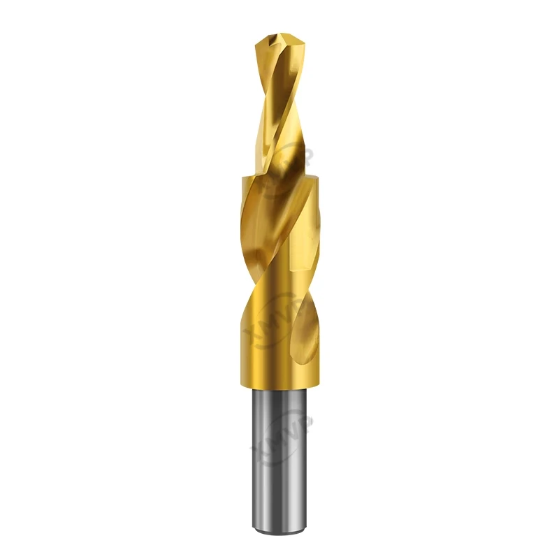 Titanium-coated two-stage step drill bit,90-degree step drill,stainless steel variable diameter expansion hole mother countersun