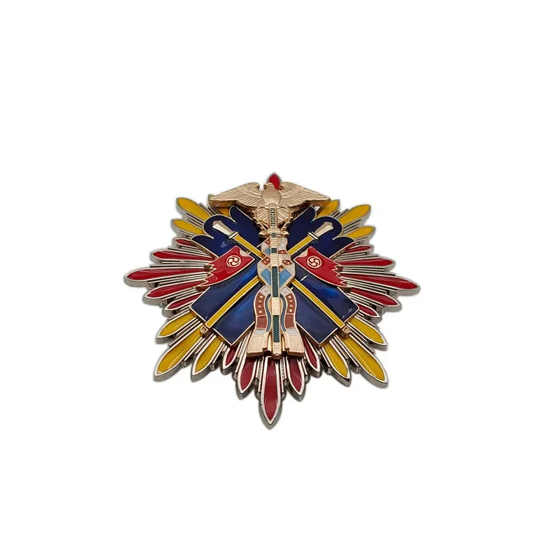 Commemorative Badge Rising Sun Medal Brooch Souvenir Zinc Alloy Medal Paint Crafts Clothing Decoration Pins Badge