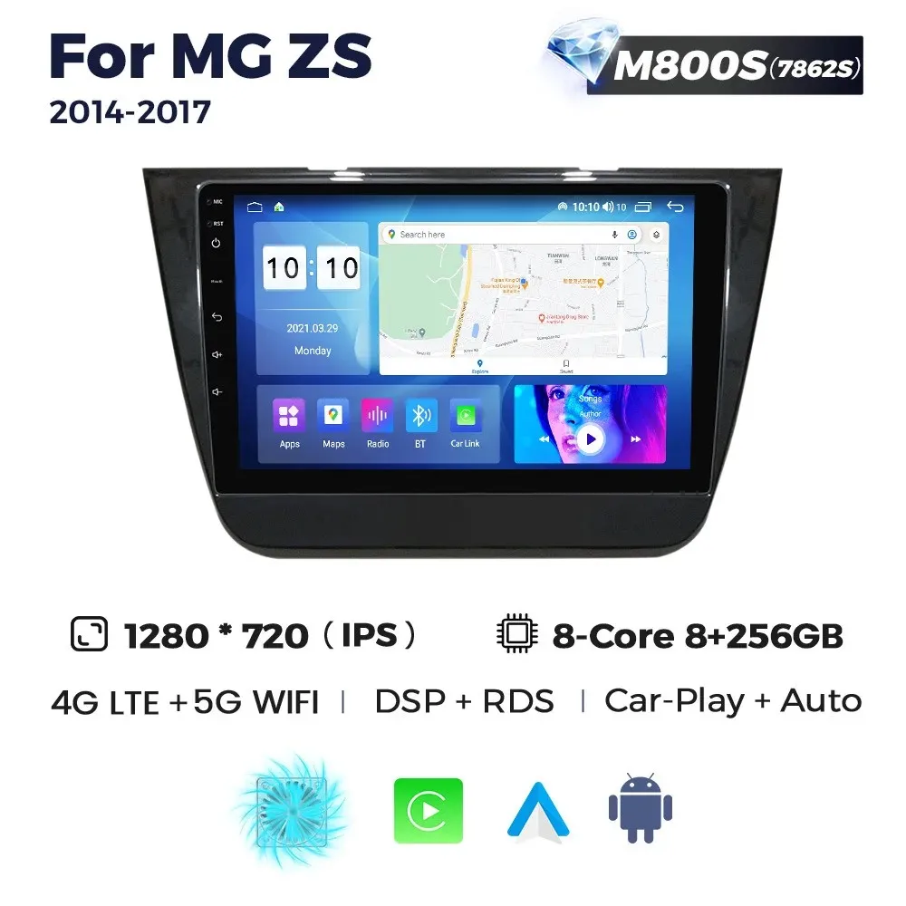 Android Bluetooth Navigation Screen For MG ZS 2014-2017 Car Multimedia Large Screen Car Video Mirror Screen