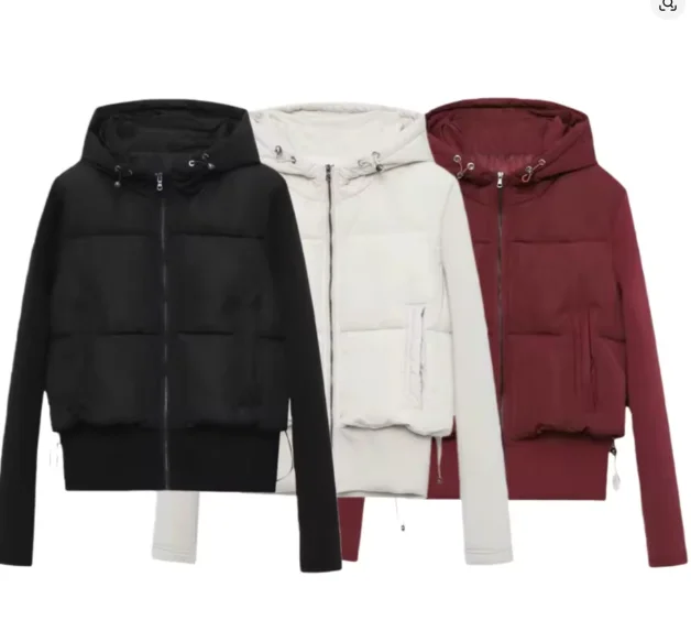 

Клетчатая зимняя женская куртка-парка, черная куртка-парка с воротником-стойкой на молнии и длинными рукавами, женское стеганое пальто, утепленное теплое утепленное пальто для женщин