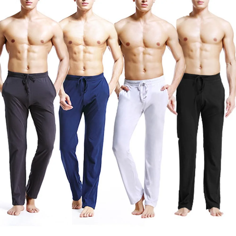 Pantaloni Casual da casa pantaloni da pigiama da uomo in cotone pantaloni termici da indossare interni Plus Size pantaloni sportivi larghi da uomo Casual lunghi Lohns