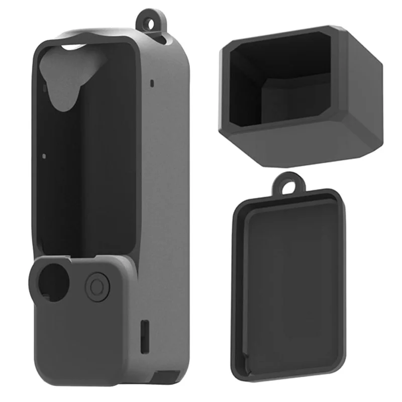 Efficiënt voor DJI OSMO POCKET3 Pocket Camera Siliconen beschermhoes Anti-valshell Zwart