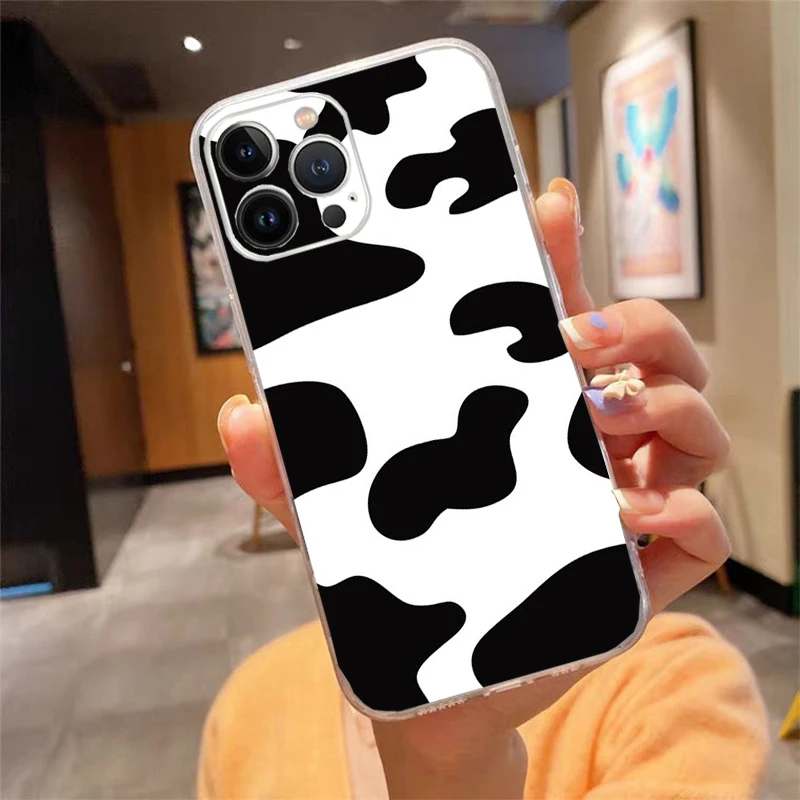 

Phone Case For iphone 17ProMax Air 16 15 14 13 Pro Max 15 16 Pro 15Plus Cow Print