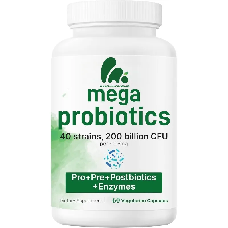 Probiotics 200 Billion Cfu-60 Capsules Strains Of Inulin, Bromelain, Papain, Etc. Support Intestinal And Digestive