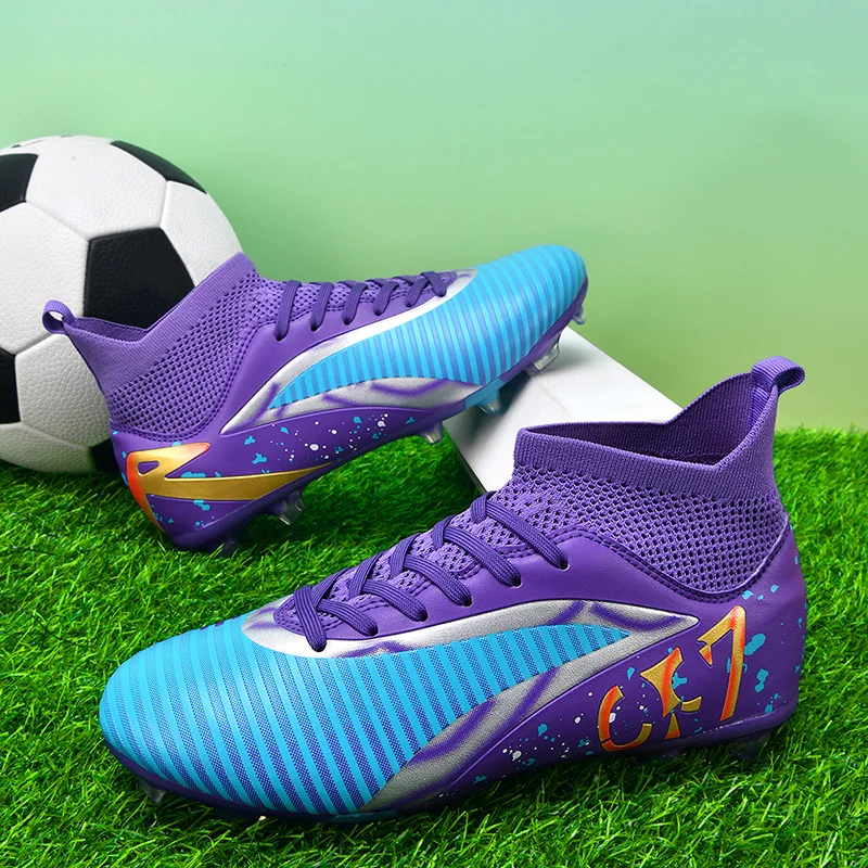 

New Autumn Professional Adult Football Shoes Anti Slip Training Rebound Fashionable Sports Shoes Support Flexible Nail Shoes