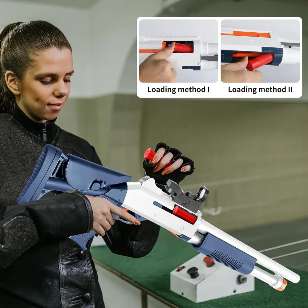 

XM1014 Empty Shell Ejecting Shotgun Toys Soft Bullet Gun Shell Throwing Spray Model Outdoor Shooting Game for Christmas Gift