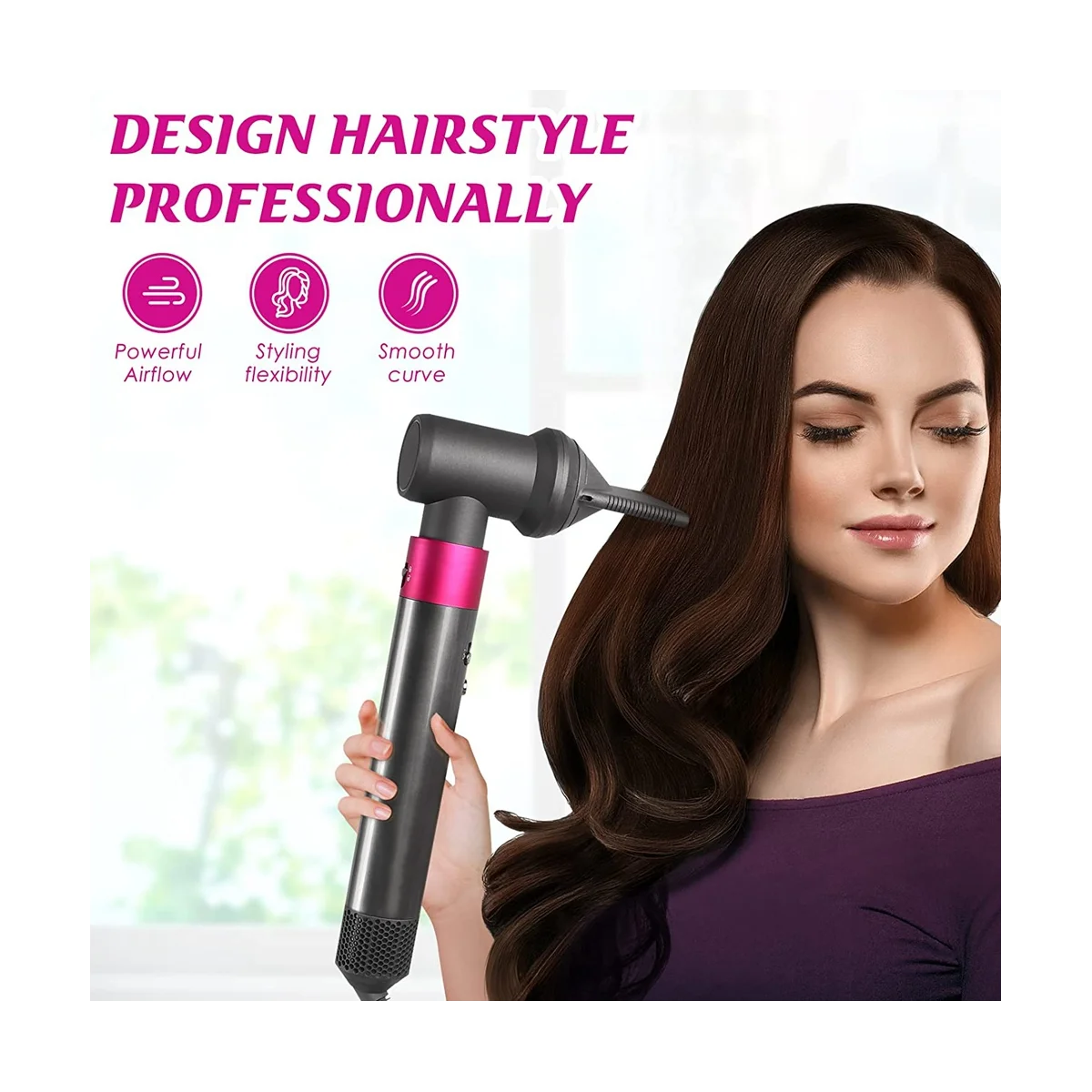 Professional Concentrator and Adapter Kit for Dyson Airwrap Styler, for Curling Iron Converting to Hair Dryer