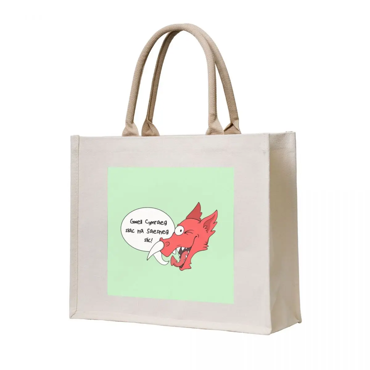 

Gwella Cymraeg slac na Seasneg Slic Tote Bag Fabric bag woman shopping bag tote men cute pouch