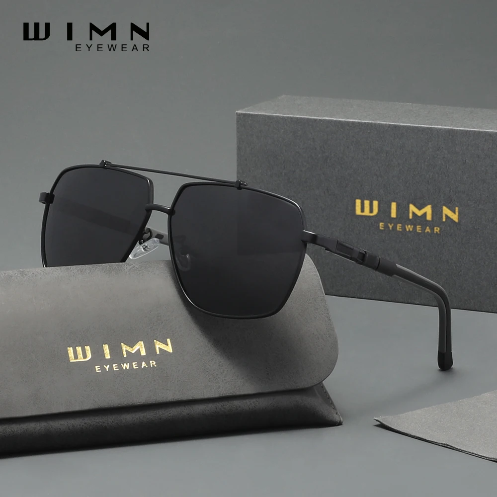 

Классические мужские солнцезащитные очки WIMN с поляризационным покрытием UV400, алюминиевая оправа, женские очки для вождения, повседневные очки