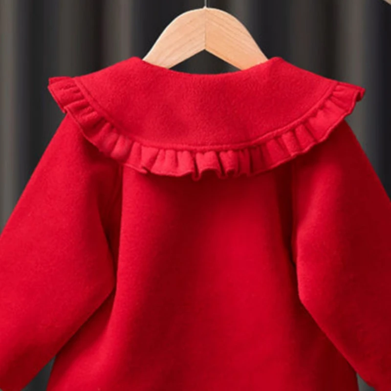 Fotografia 6: Meninas casaco de lã jaqueta windbreak 2025 querida quente engrossar inverno algodão casaco plus size roupas infantis