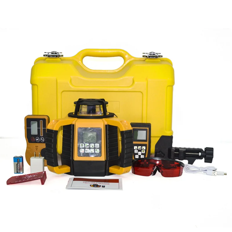 HRL08 LR شعاع أحمر 360 درجة مزدوج المنحدر مستوى الليزر الدوار 4d ليزر دوار ذاتي التسوية 800 متر للتعليمات الخارجية #5