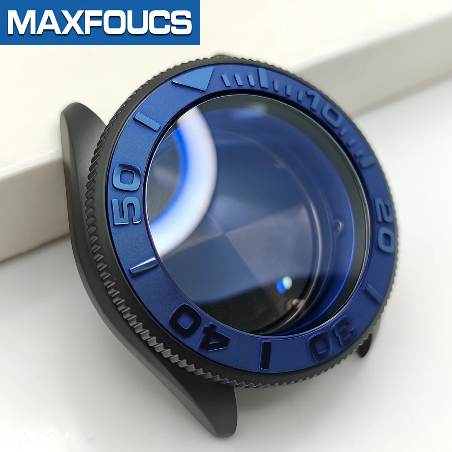 MM300 SKX 3.8 Uhrengehäuse-Set Schwarz Matt Passend für NH35/NH36/NH34 MOD Uhrengehäuse-Teile Saphirglas-Einsatz Lünette Maßanfertigung – Detail 10