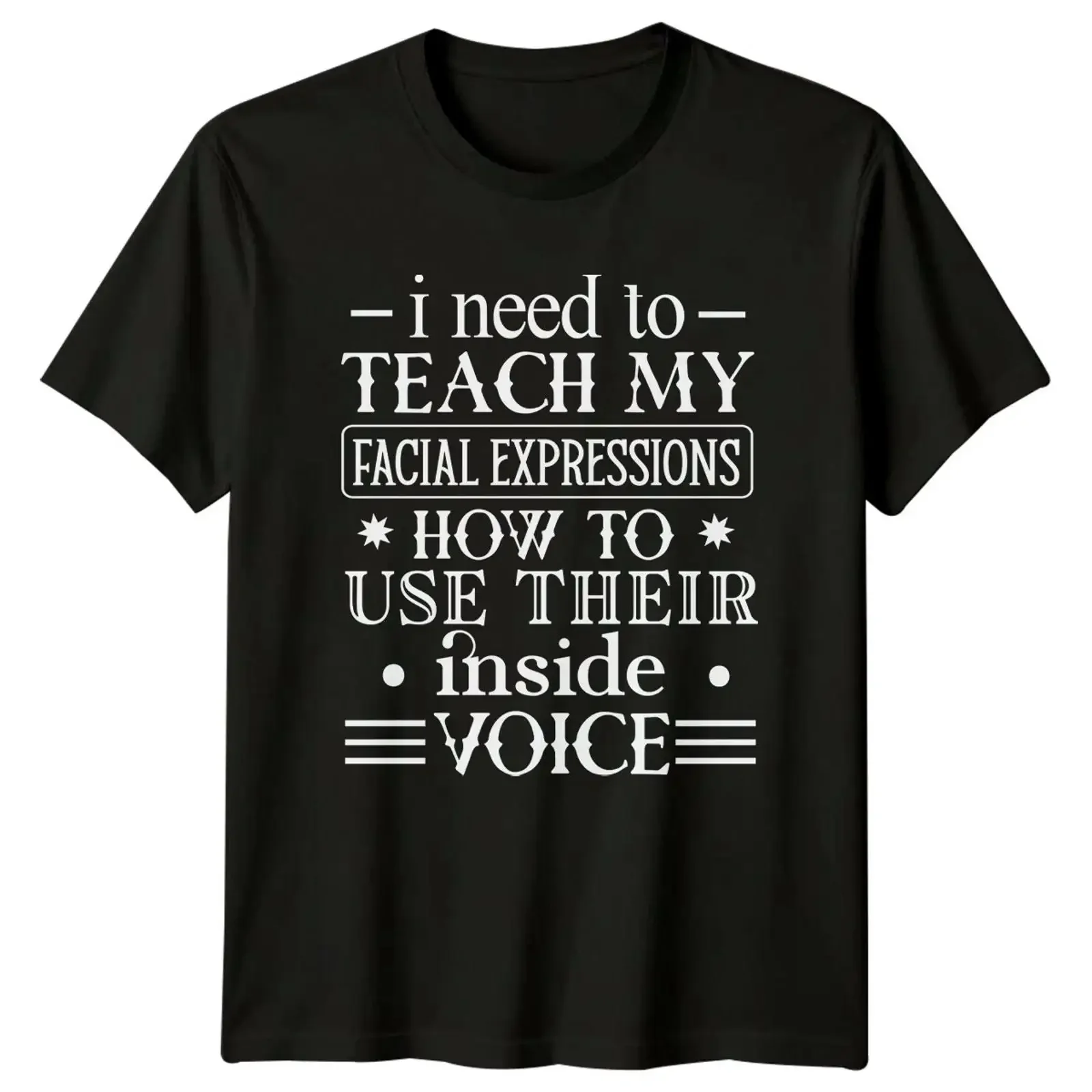 Teach My Facial Expressions sarkastisches lustiges T Shirt für Erwachsene vintage Washed Casual Soft Top For Everyday Wear