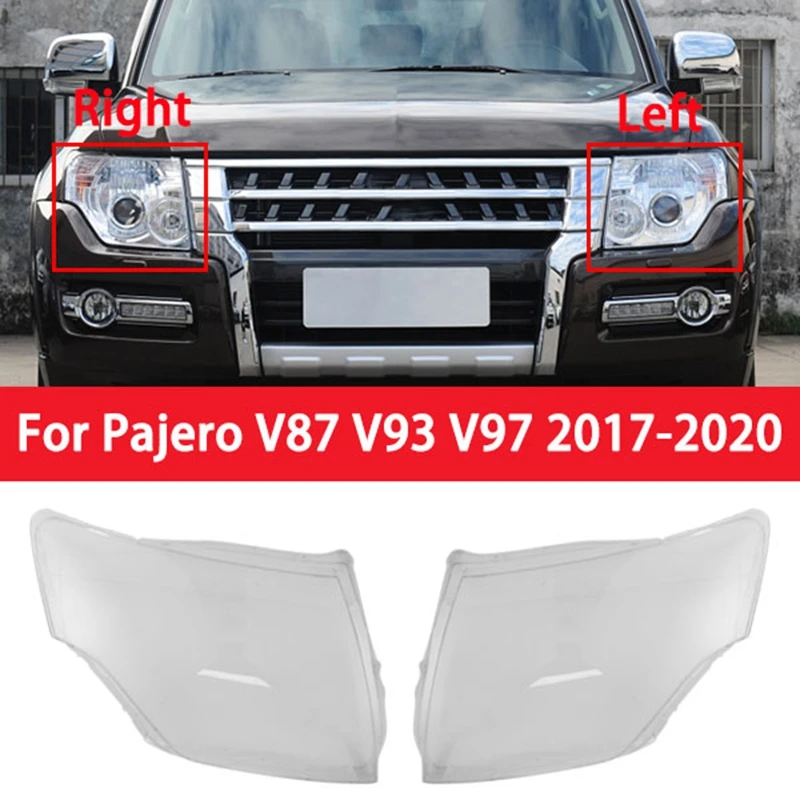 

Для 2007-2020 Mitsubishi Pajero V87 V93 Автомобильная накладка на переднюю фару прозрачная накладка на переднюю фару стекло для объектива