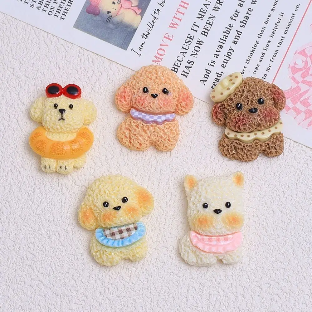15pcs Random Puppy Resin Shoe Charms - Cute Simulated Animal Clog Accessories for Sandals & Beach Bags