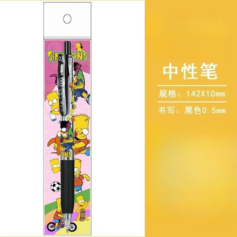 The Simpsons Homer Marge Bart Gel Pen Creative High Color Value Animation Cartoon diy Print Student Smooth Quick Dry Press Pen view 3