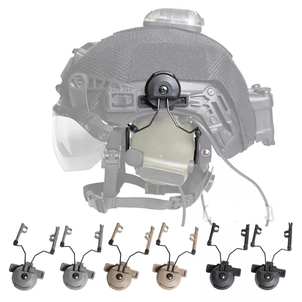 Tactical Helmet Rail Wendy's 3.0 EXFIL LTP Headset Stand Compatible With Pelto COMTA I II III Tactical Shooting Headphone
