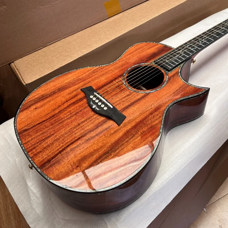 Premium PS14Cutaway Venice Acoustic Guitar ALL KOA Wood Custom Scalloped Bracing Can Add ES2 Shape EQ Unisx