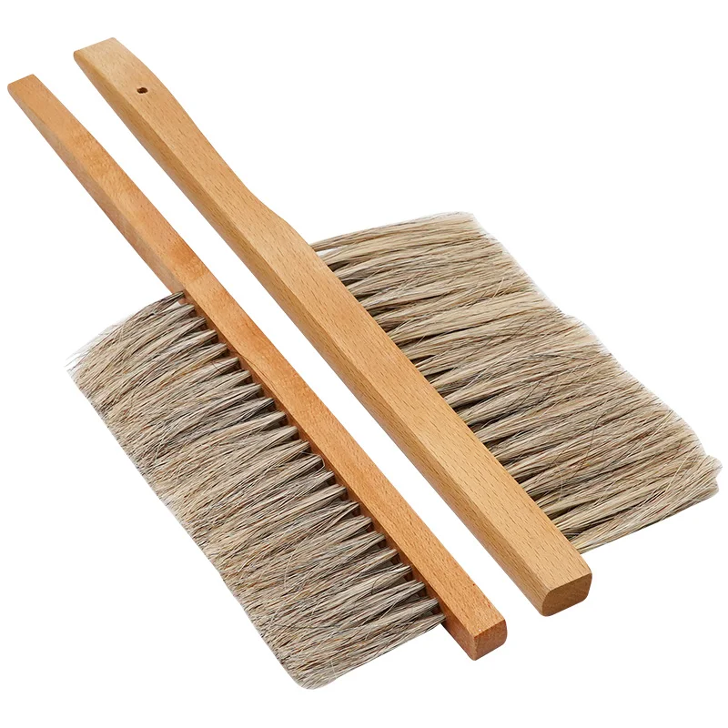 Beekeeping Tools Wood Honey Brush Wasp Bee Sweep Horse Tail Hair New Bee Brush Beekeeping Equipment Bee Tools