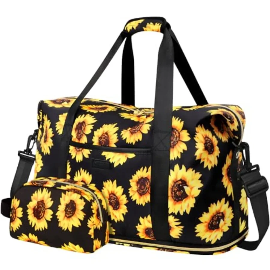 Expandable Travel Duffle Bags Weekender Overnight Bags for Women Men Hospital Bag for Women Labor Delivery with Toiletry Bag Wa