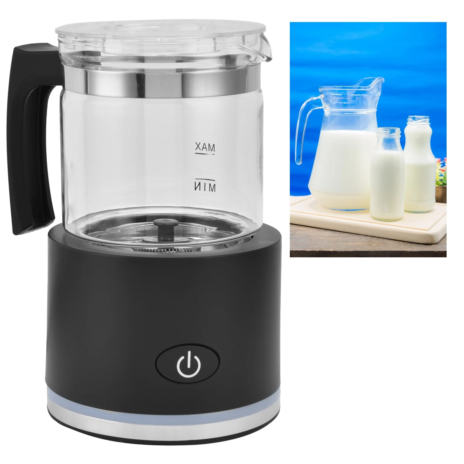Espumador de leche automático tipo dividido vaporizador de leche frío caliente antiadherente para cafetería casera
