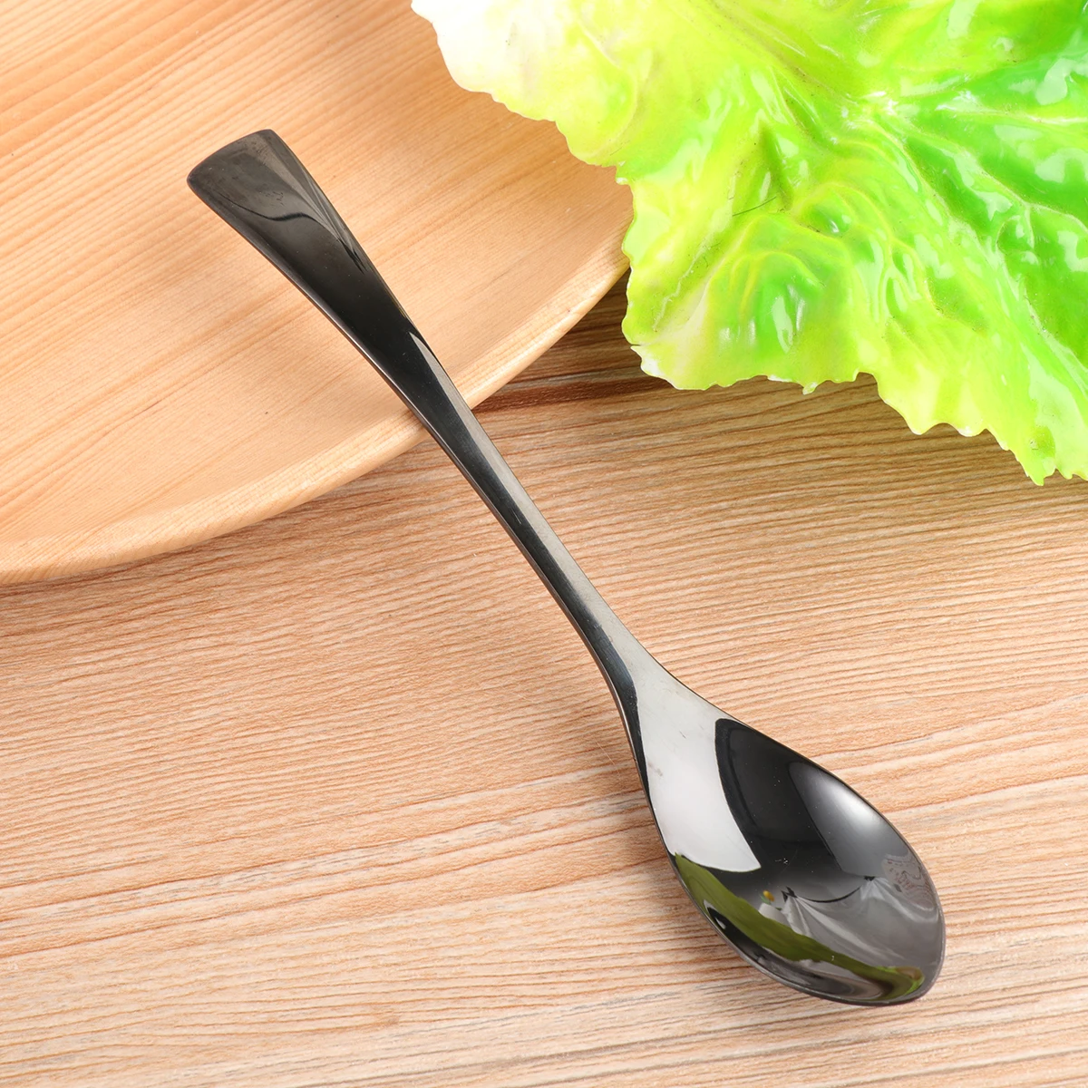 

Titanium-plated Black Gold Tea Spoon Hotel Spoons Tableware Stainless Steel Metal Teaspoon