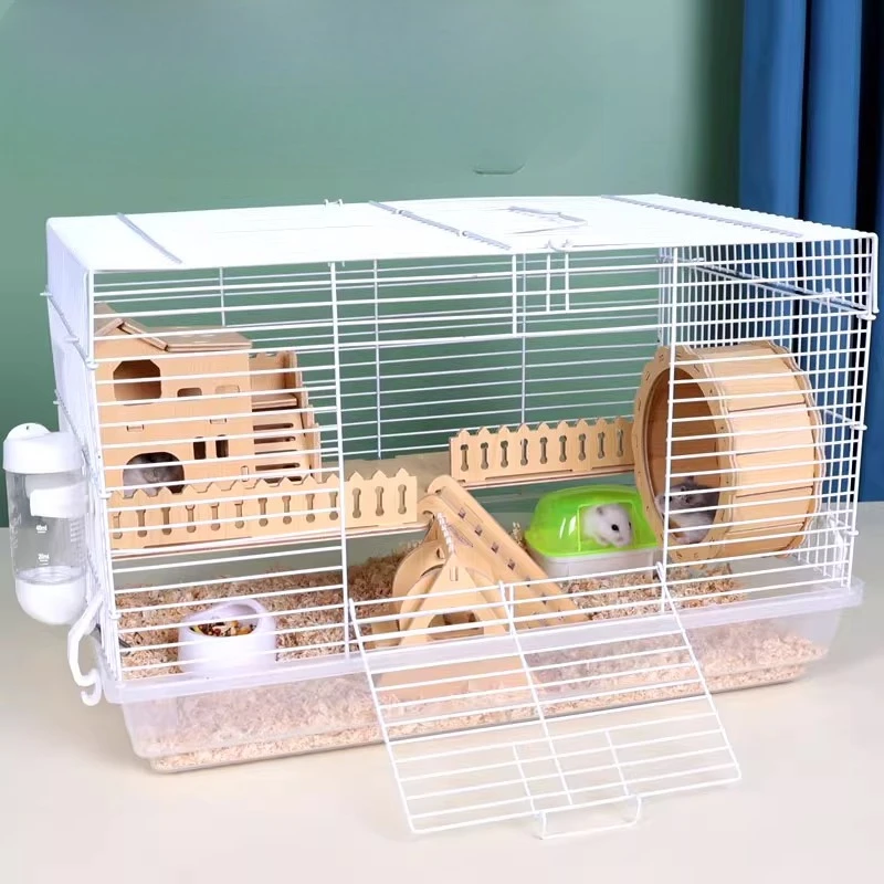 ‌Hamster Cage, Golden Bear Mansion, Spacious Detachable Habitat, Small Pet Starter Kit ，Complete Set  with Accessories