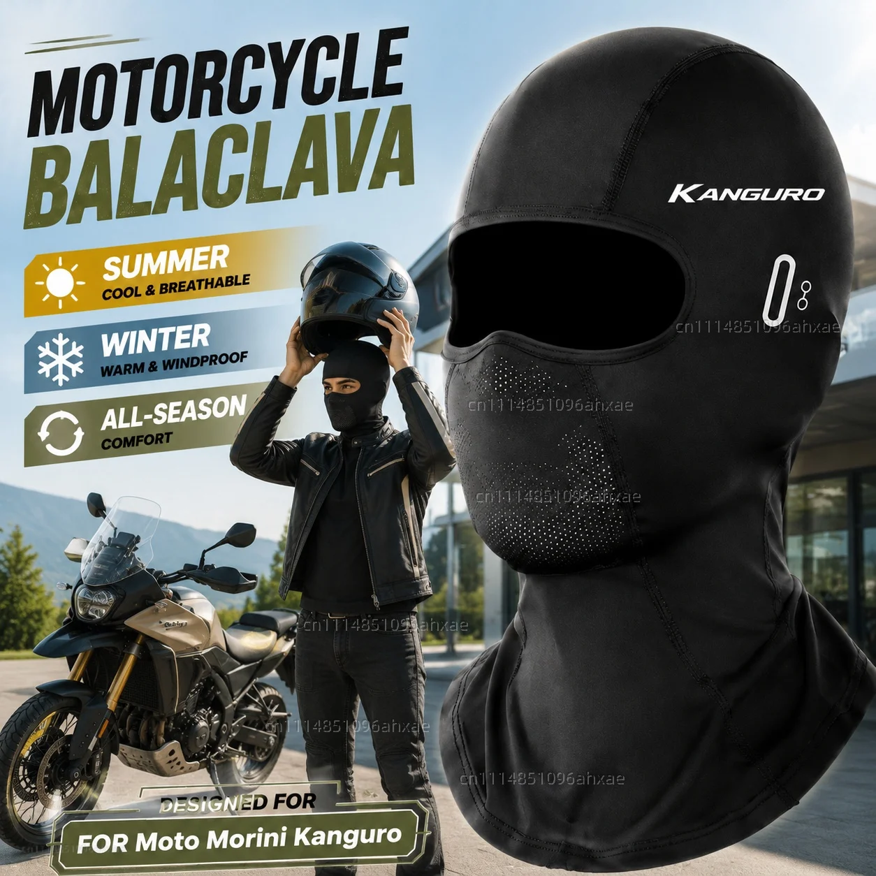 For Moto Morini Kanguro 1983-1990 Motorcycle Balaclava Summer Glasses Face Breathable Hole Winter Warm breathable waterproof