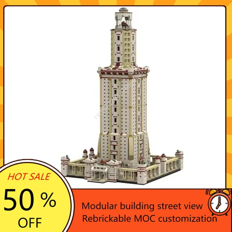

4741 шт. индивидуальные MOC Pharos-модель маяка Александрии на заказ, головоломки, технология, сделай сам, креативная сборка, игрушка на день рождения, подарок