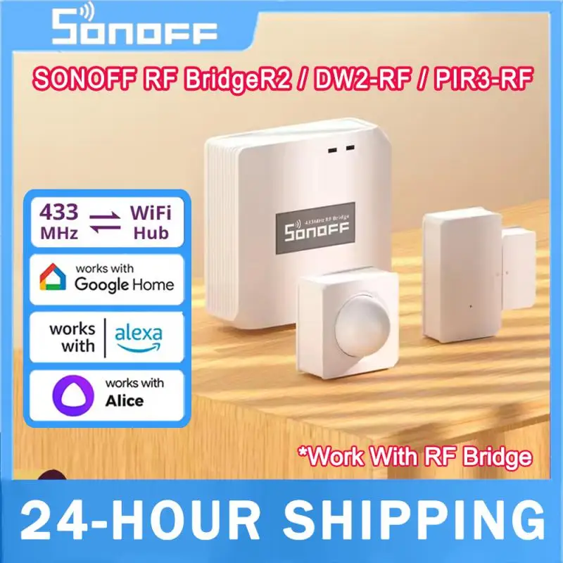 SONOFF RF Bridge R2 433MHz Smart Hub RF Gateway Smart Scene Home Security Control DW2-RF PIR3-RF Sensor Via EWeLink Google Alexa