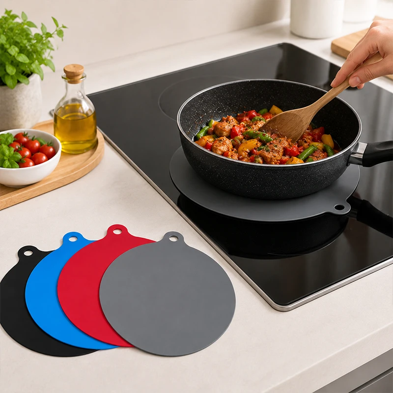 Silicone Induction Cooktop Mat Fireproof Protection Multipurpose Non-Slip Hot Pads Cooking Hob Heat Insulated Mat