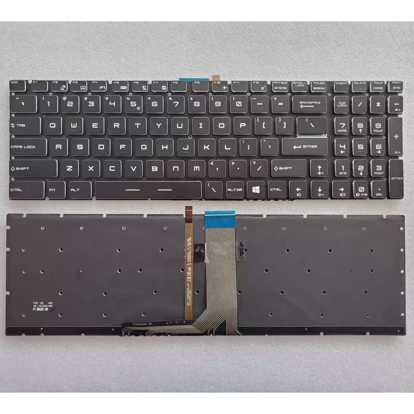 

US RU SP for MS-1775 1781 1782 1795 17E2 17F1 17F2 17F3 17A1 17A2 Laptop Keyboard