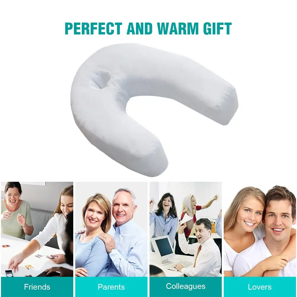 New U-shaped Neck Spine Protection Side Sleeper Pillow Support Massage Hold Health Sleep Waist Pillows Body Care Improvemen C1F8