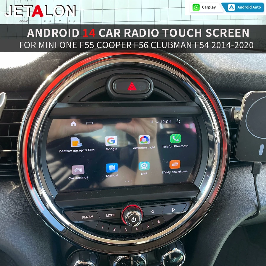 Car Radio For Mini One F55 COOPER F56 CLUBMAN F54 2014-2020 9inch Android14 Carplay 4G GPS Multimedia Video Player TOUCH SCREEN