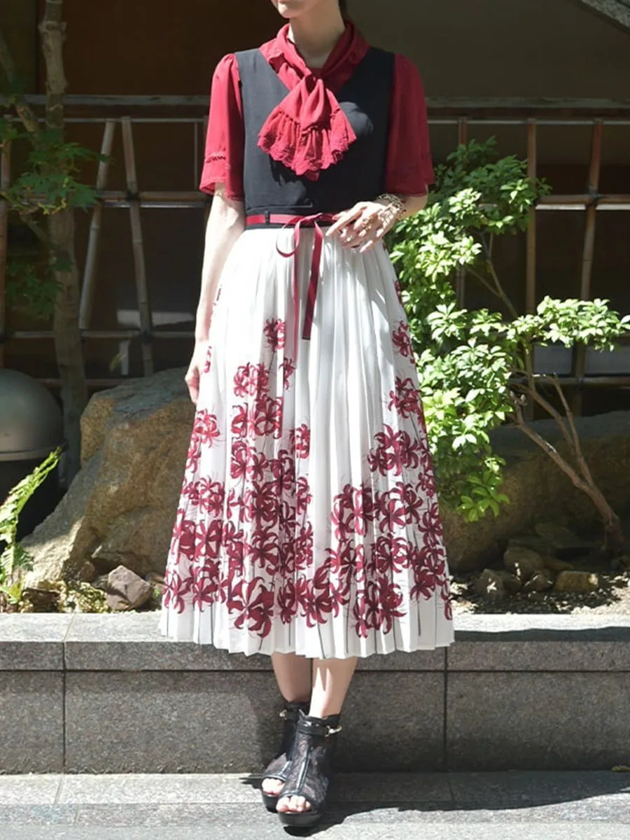 

Элегантное женское платье-сари с цветочным принтом, А-силуэт, миди, с поясом, приталенное, с V-образным вырезом, для повседневных мероприятий