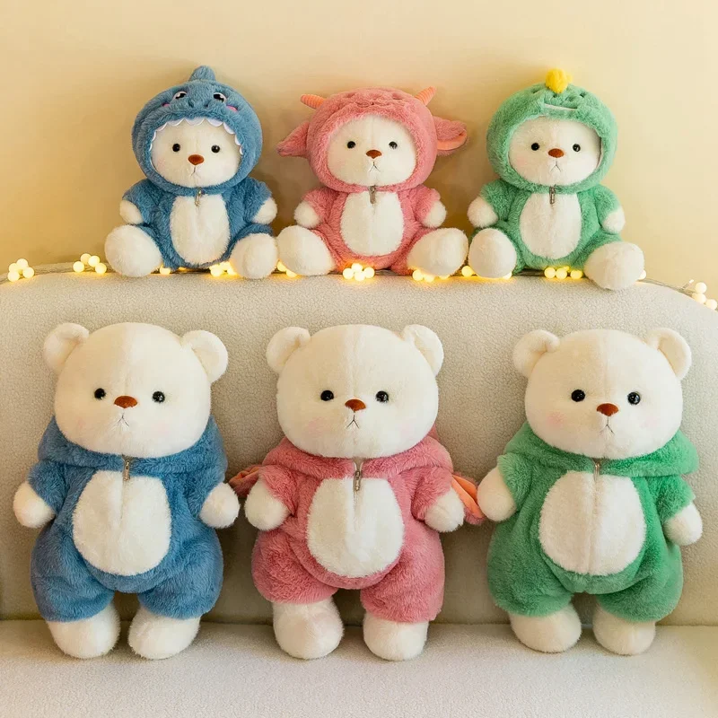 Kawaii porter costume ours en peluche jouet doux en peluche ours en peluche poupée anniversaire cadeaux de noël pour garçon fille