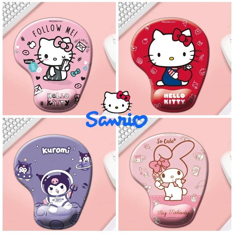 Sanrio Hello Kitty Schattige Cartoon Muismat Met Polsbescherming Ergonomische Gaming Desktop Muismat Voor Muis Pc Laptop