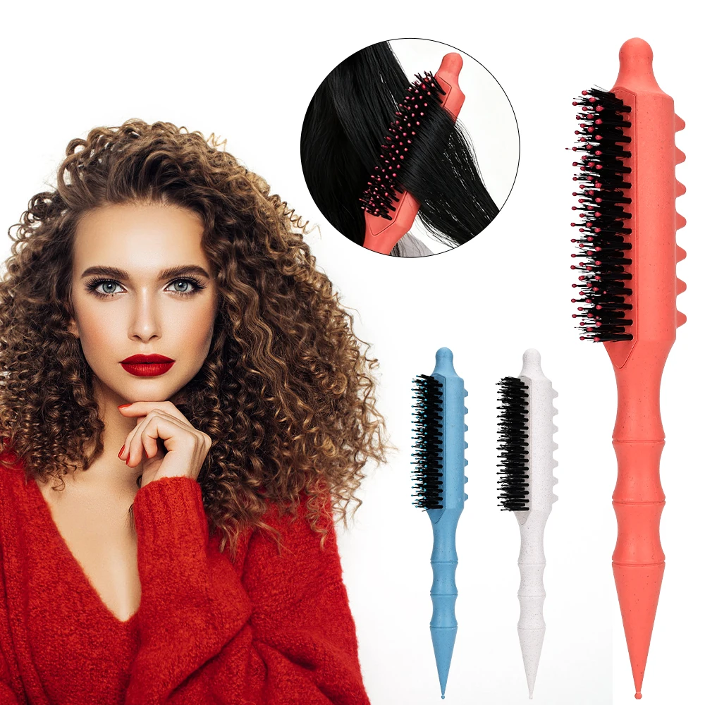 Neue Mehrzweck-Haar-Volumenbürste, Lockenstab mit Nylonborsten für flauschige Wurzeln, Haar-Styling-Glättungswerkzeuge