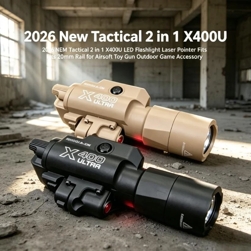 2 in 1 X800M LED Flashlight Laser Sight for 20mm Picatinny Rail Outdoor Tactical Toy Blaster - view 5
