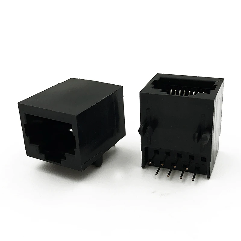

10/20PCS RJ45 Connector Female 8P8C Socket Horizontal All Plastic Black 5621 Modular Jack L=17.63MM