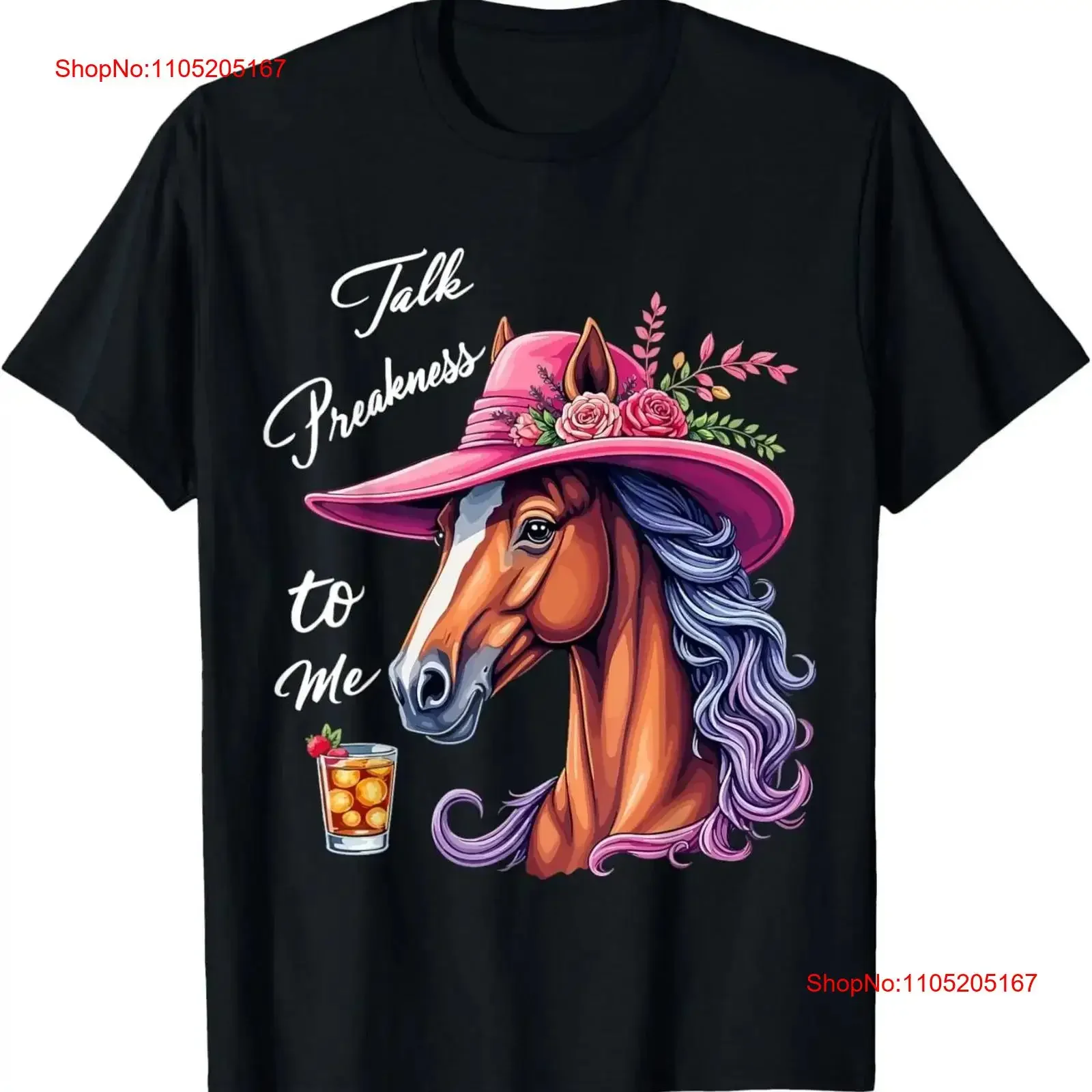 

Talk Preakness To Me Funny Racing Horse T Shirt vintage Washed graphic Breathable Top For Everyday Wear designer clothes