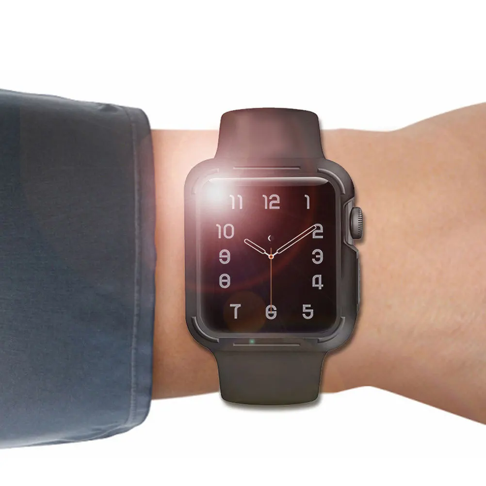 

3Pcs Protective Tpu Silicone Case Shockproof Cover Compatible Watch Series 4 40mm Rugged Bumper Case Black