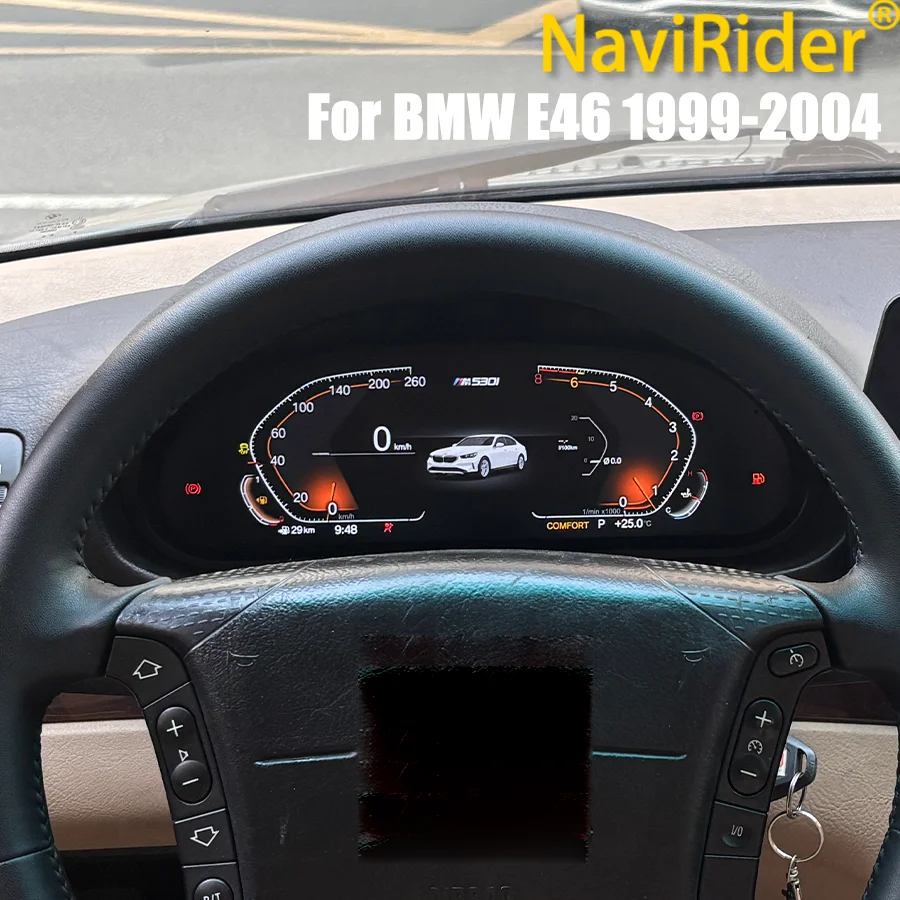 Para BMW E46 1999 2000 2001 2002 2003 2004 tablero LCD de coche Digital clúster instrumento velocímetro multifuncional