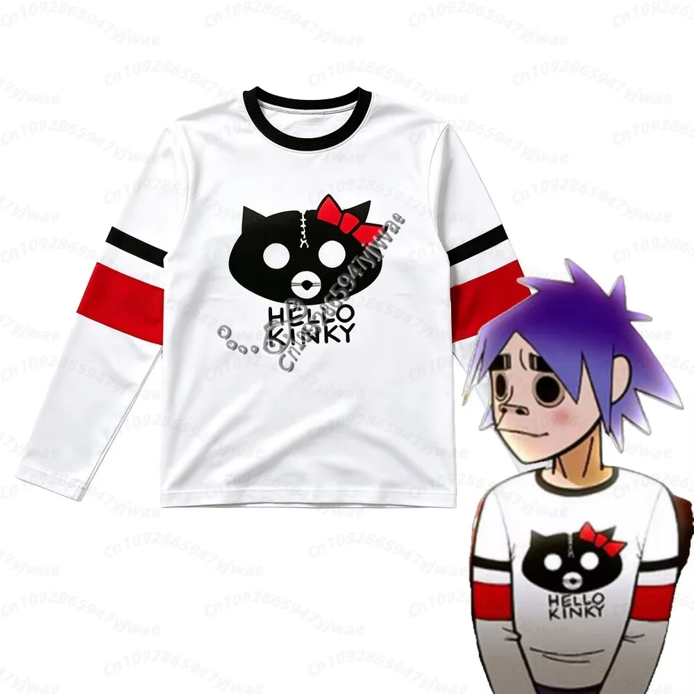 26 Gorillaz-2D-„Hello Kinky“-T-Shirt für Damen, im gleichen Stil, bedrucktes T-Shirt mit kurzen Ärmeln, ein tolles Geschenk für Fans, Sommer-T-Shirt, Kapuzenpullover für Damen und Herren. – Detail 5