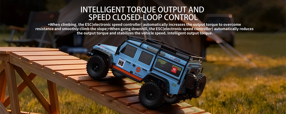 รถบังคับวิทยุ MJX H8H รุ่นใหม่ ขนาด 1/8 สำหรับขับขี่ออฟโรด แบบไร้แปรงถ่าน ขับเคลื่อน 8 ช่องสัญญาณ พร้อมไฟ ระบบล็อคเฟืองท้าย ควบคุมผ่านแอพพลิเคชั่น  รถไต่เขา