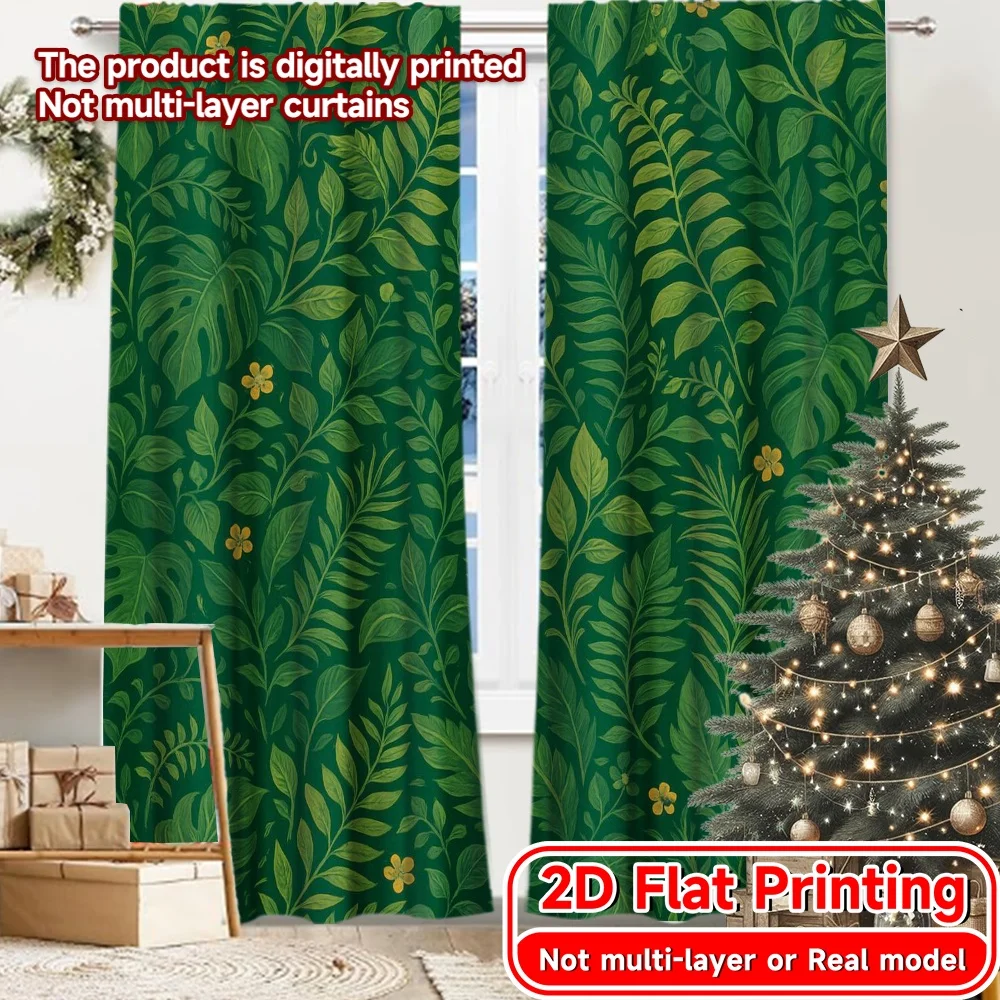 2D Flat Printing,2pcs Enchanted Library(1) Modern Minimalist Curtains Versatile 100% Polyester Curtains Festive Perfect for